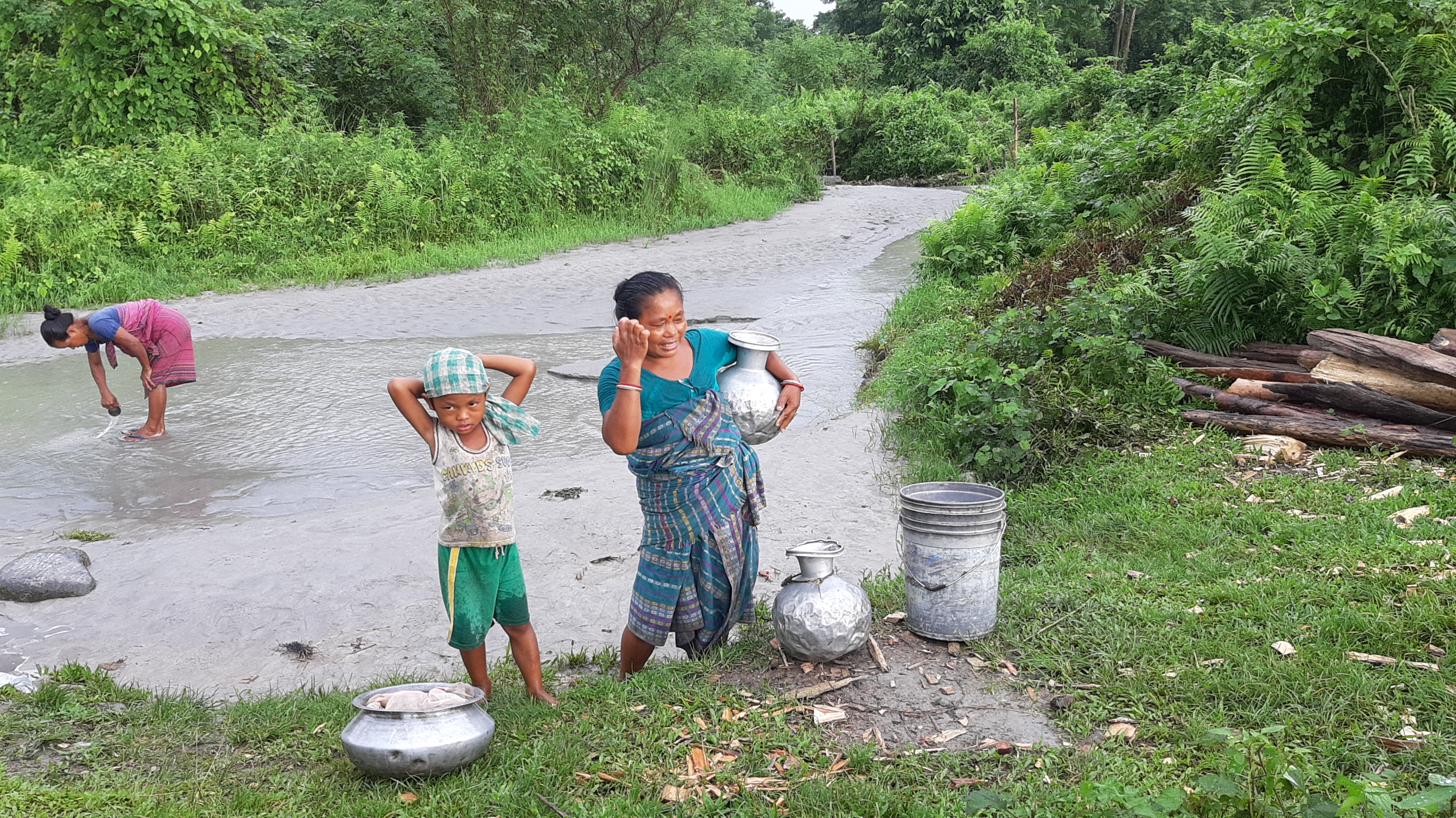 Chirang drinking water collect from river