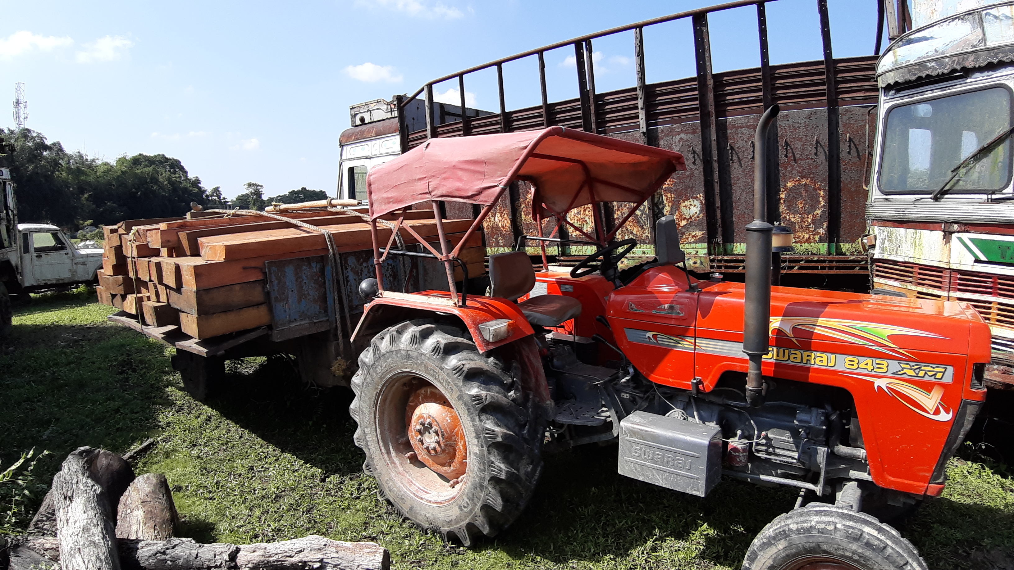 Chirang forest operation timber and sandgravel seized