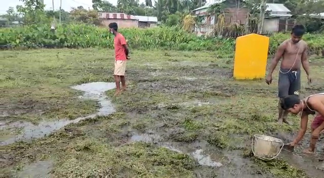 75 হাজাৰ টকীয়া নেমু বাগিছাত ৰাইজে ধৰিছে মাছ