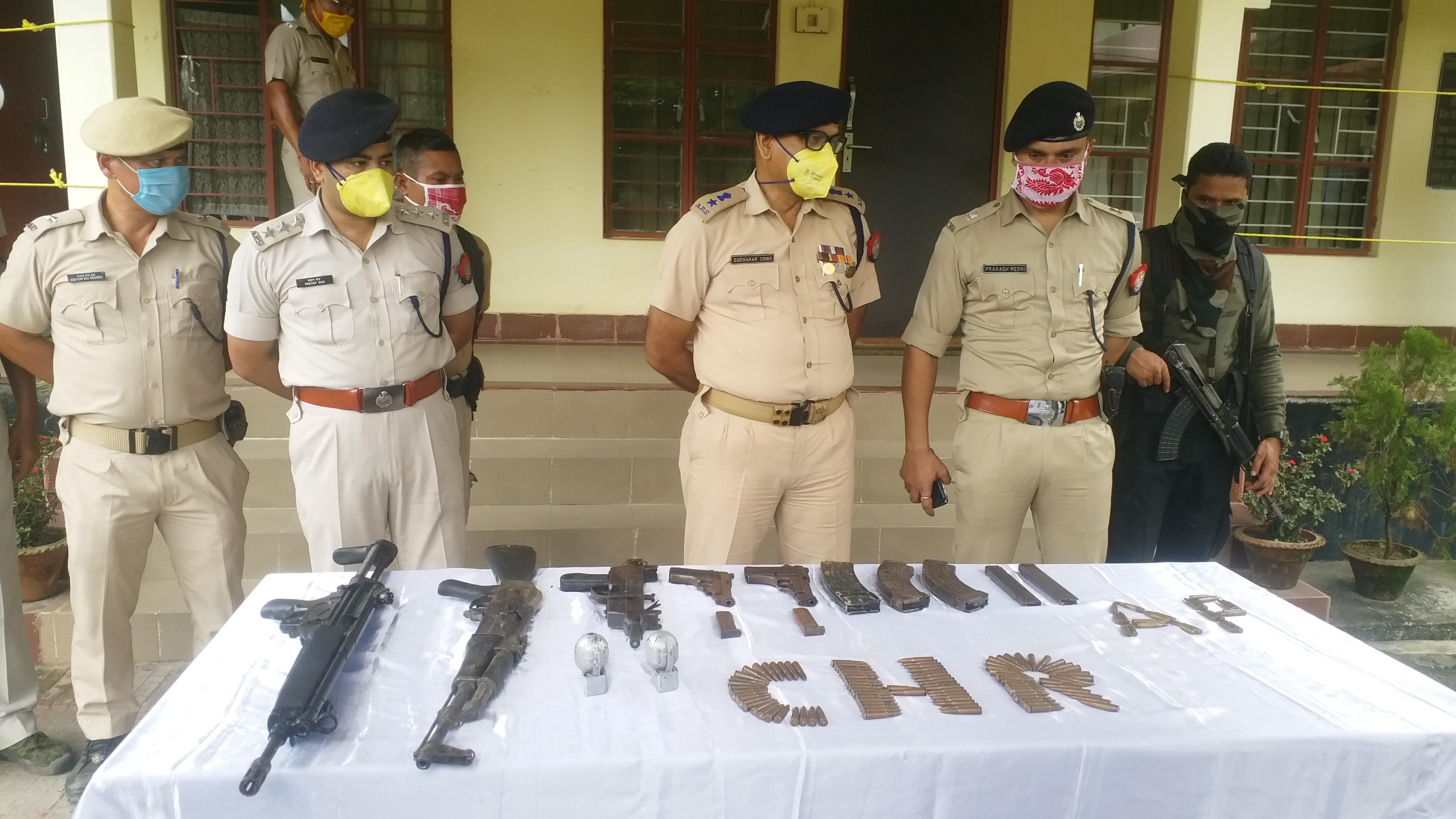 A huge number of arms recovered at Chirang