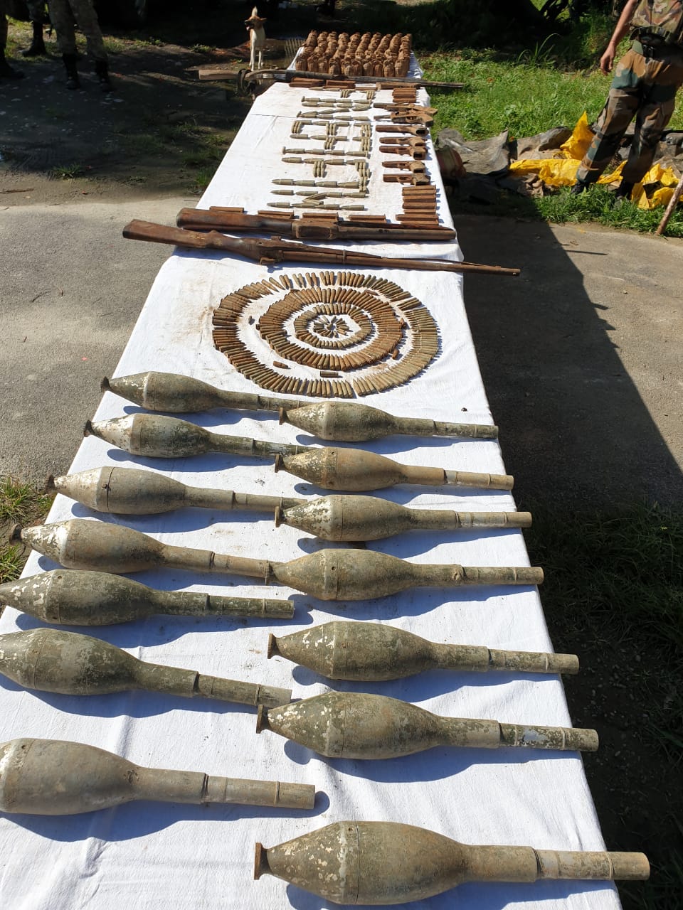 huge arms and ammunition recovered at Chirang