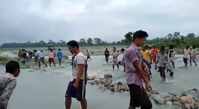 Chirang people pray to save from flood and erosion