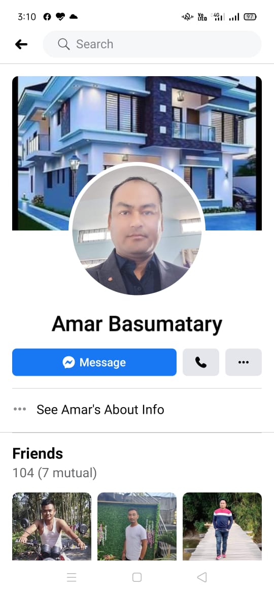 fake account opened by the name of Amar basumatati