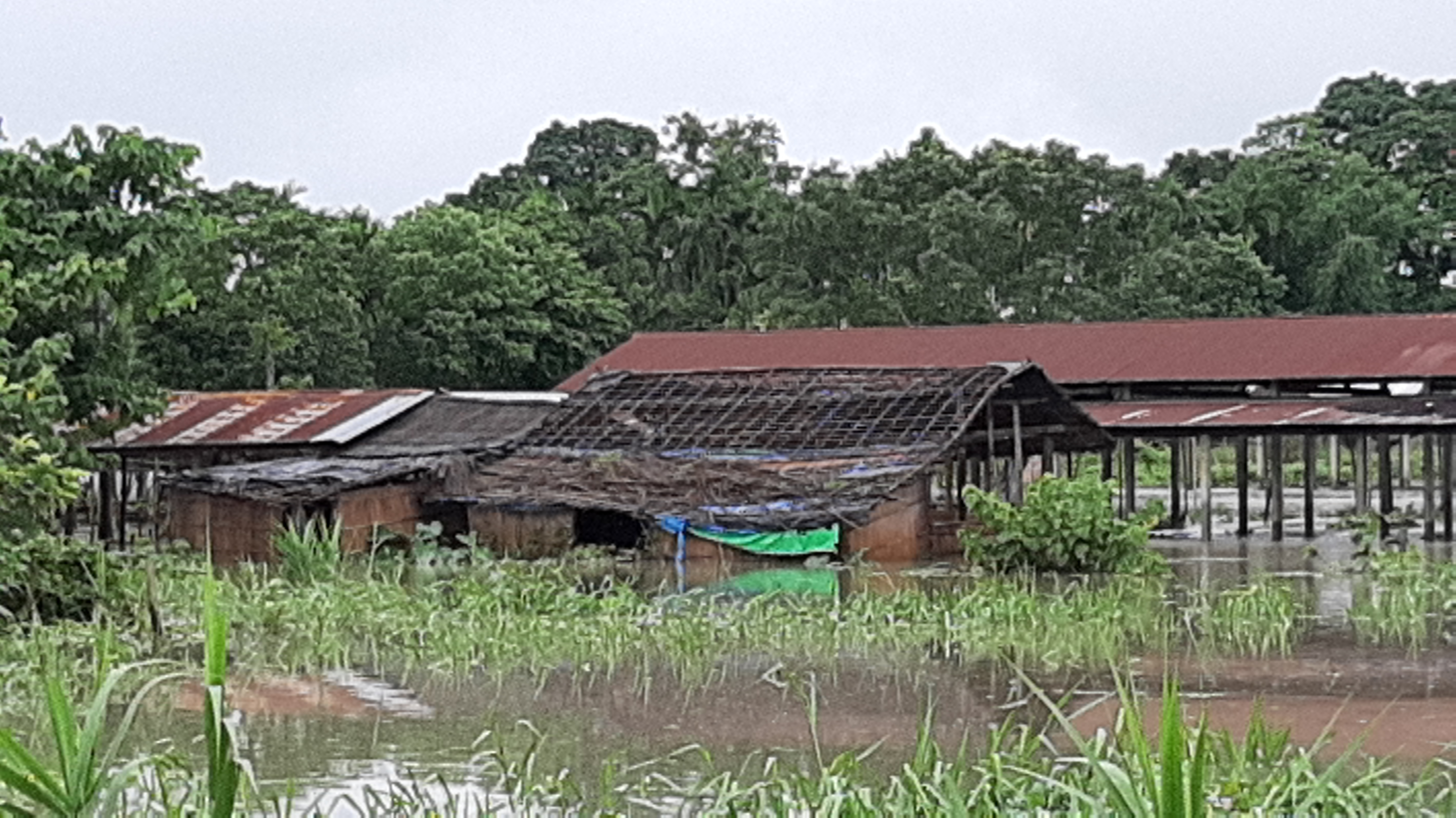 অপৰিৱৰ্তিত হৈ  আছে  চিৰাং জিলাৰ বান পৰিস্থিতি