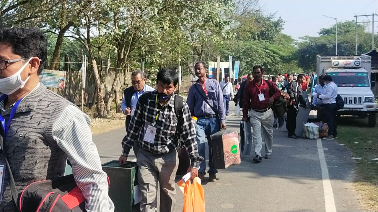 Chirang Ofiicials going to polling station