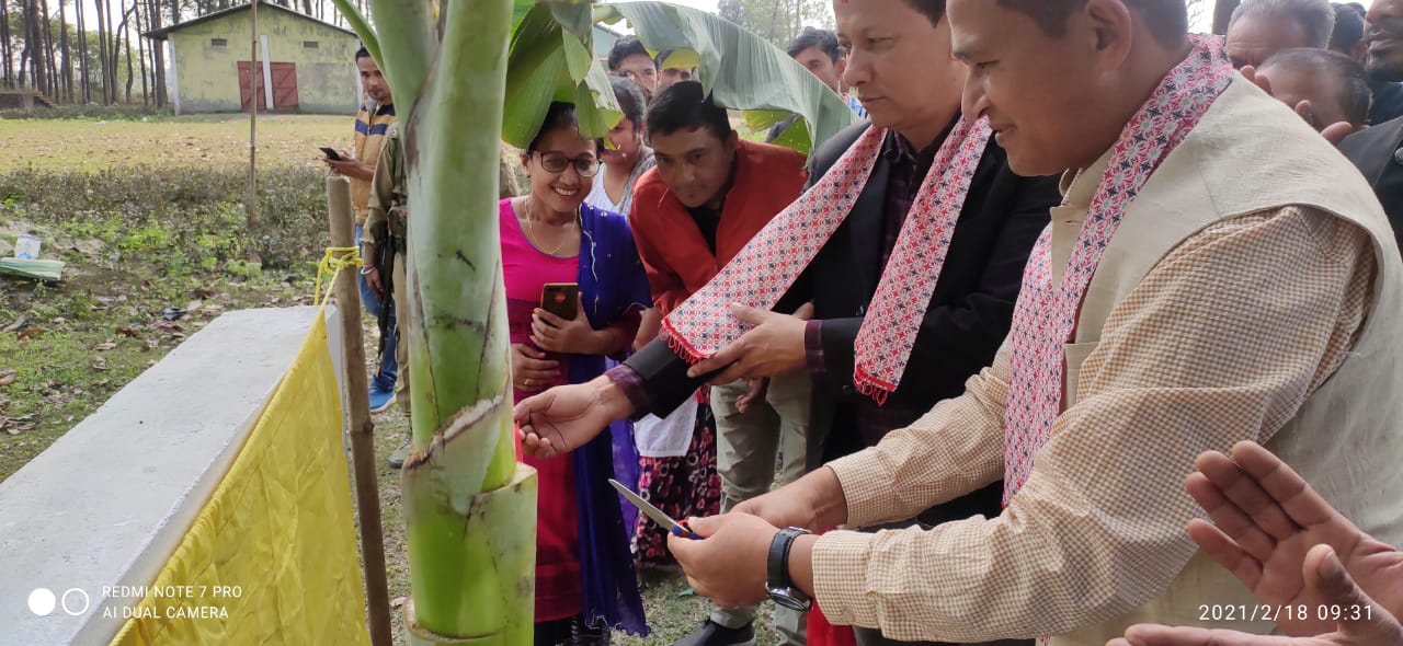 চিৰাঙত শিশু পাৰ্কৰ আধাৰশিলা স্থাপন ৰঞ্জিত বসুমতাৰীৰ