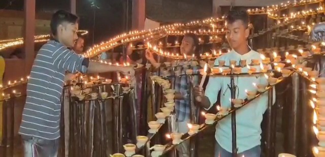 Celebration of Diwali with 5,000 clay pots in Bongaigaon