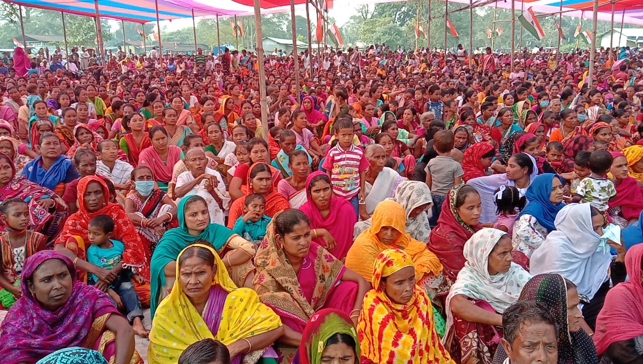 পচলাবাৰীত অনুষ্ঠিত বিপিএফ দলৰ জন সভাত কেইবাহাজাৰ লোকৰ সমাগম