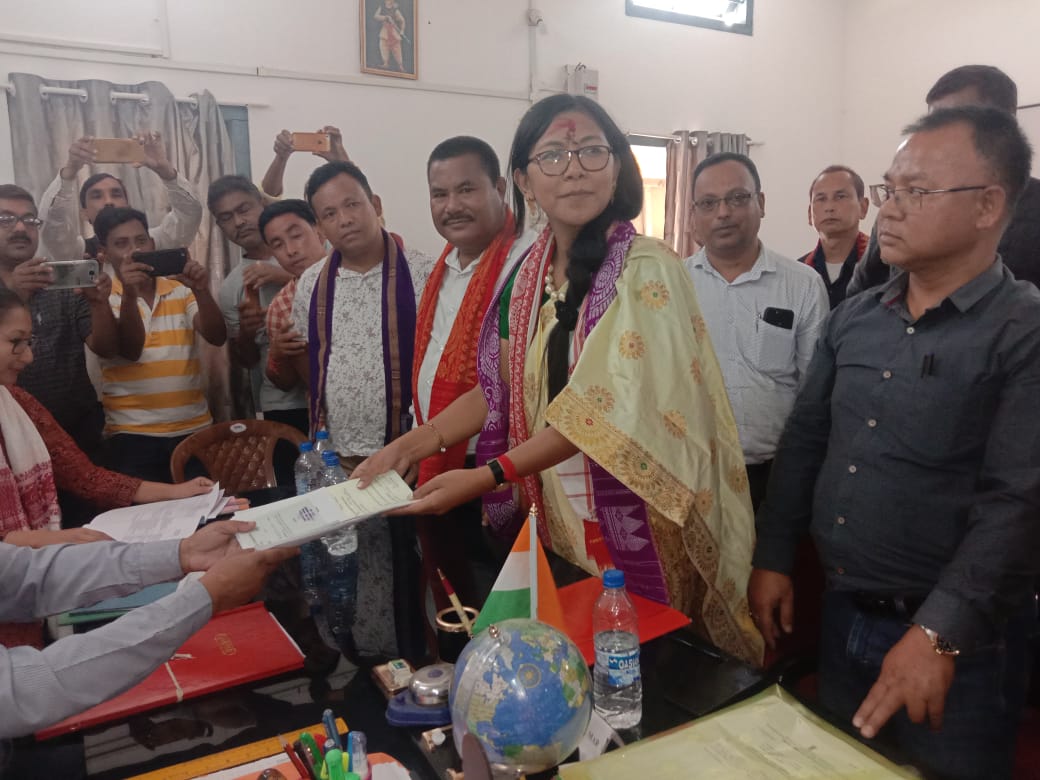 BPF CANDIDATE MUN MUN BRAHMA FILE NOMINATION FOR PARBATJHARA CONSTITUENCY