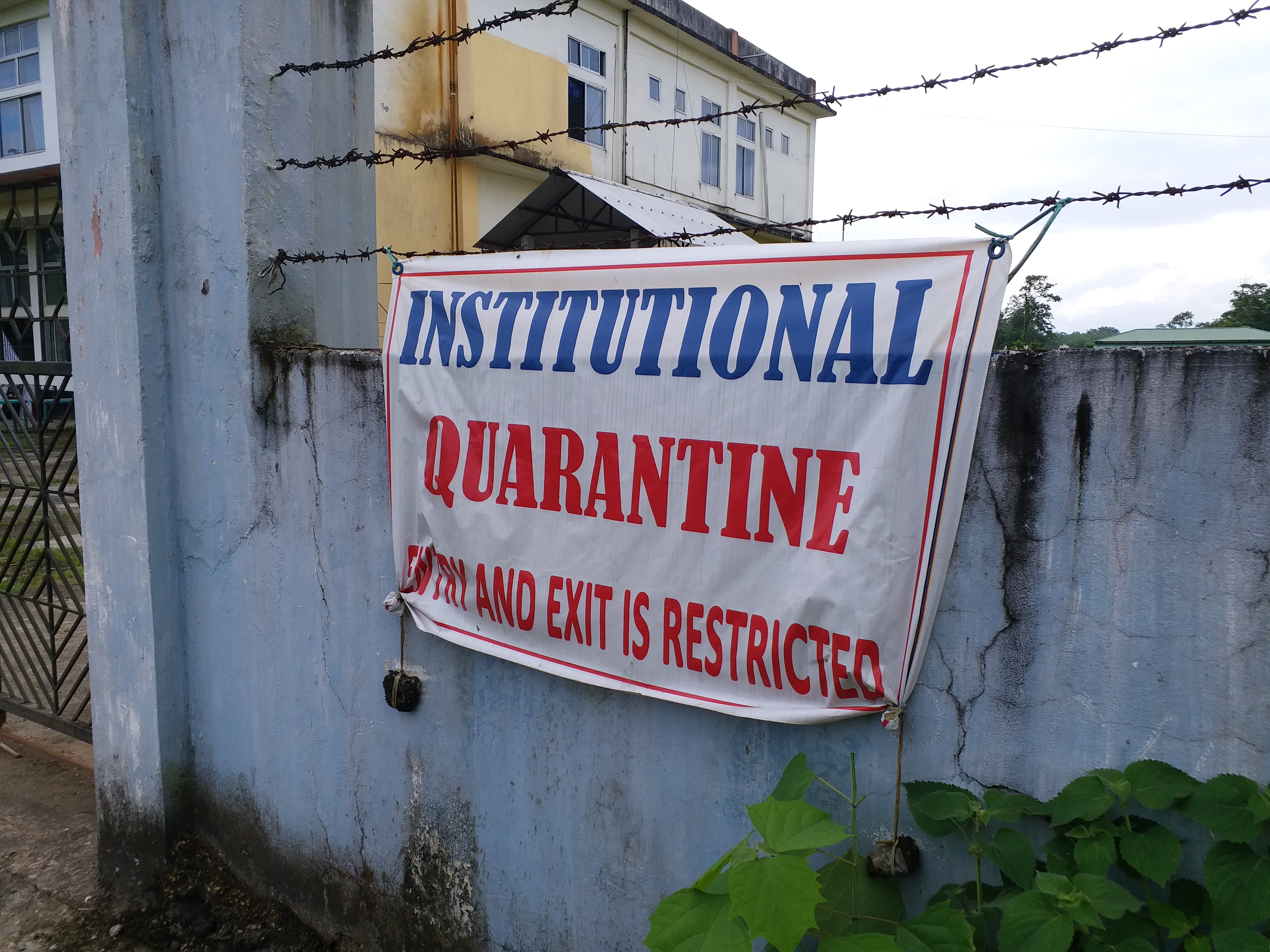 Unhygenic garbage drum at Dhemaji quarantine centre