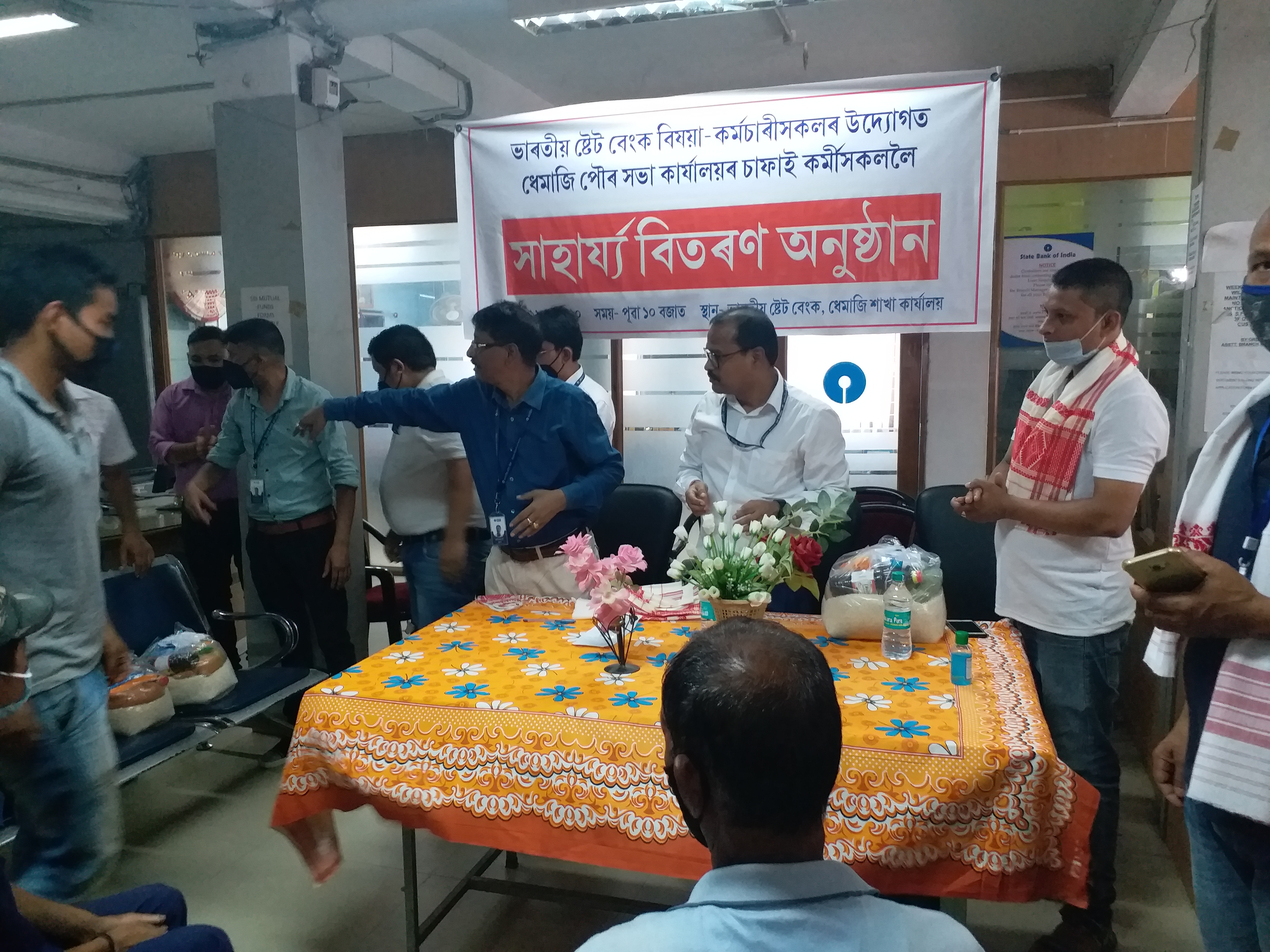 Food distribution to Sanitizer workers at Dhemaji