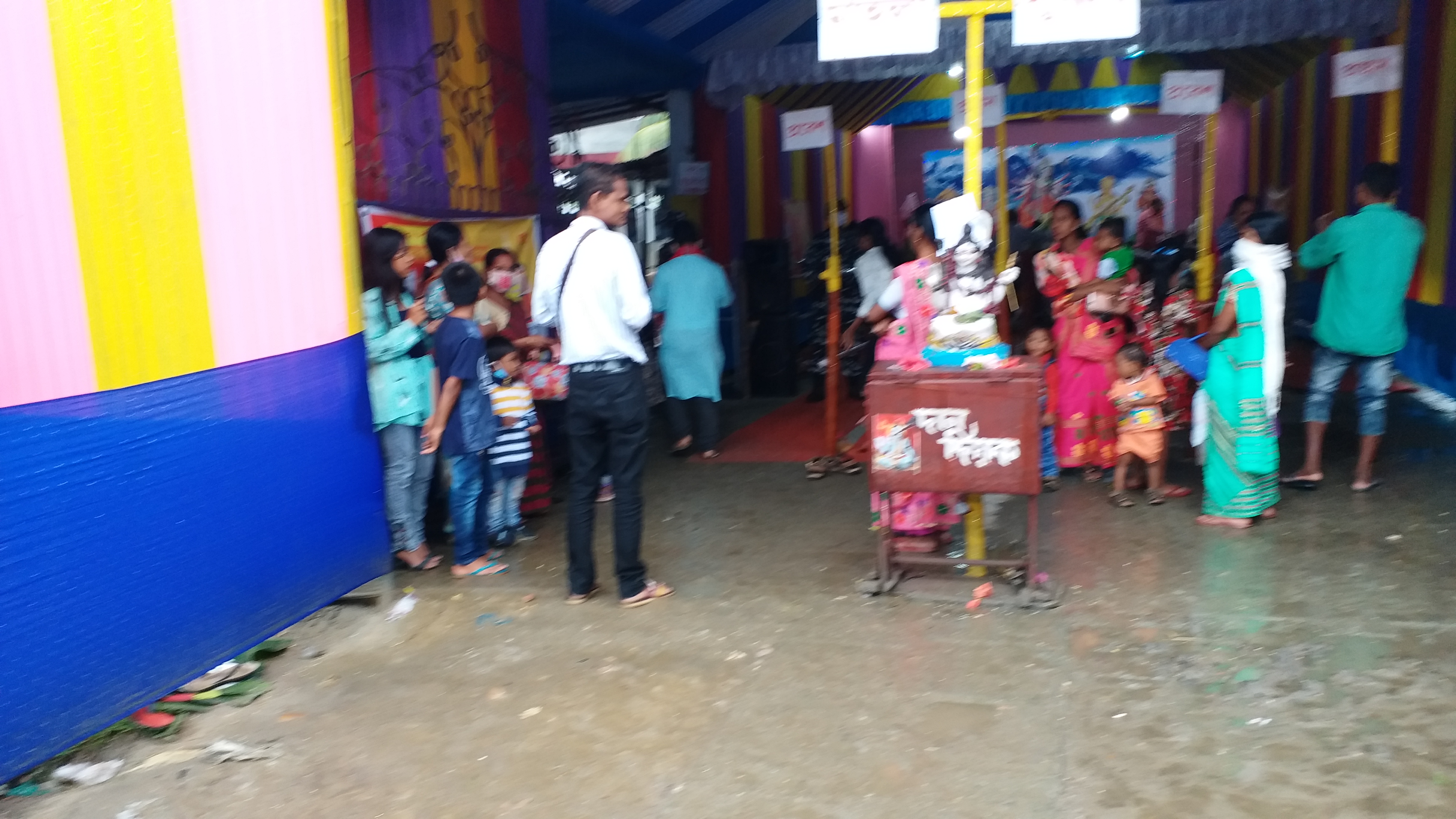 dhamaji durga puja celebratins  during covid-19