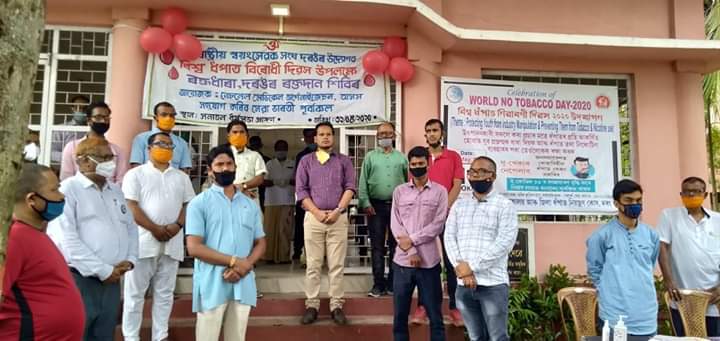 blood donation camp held by rss in mangaldoi