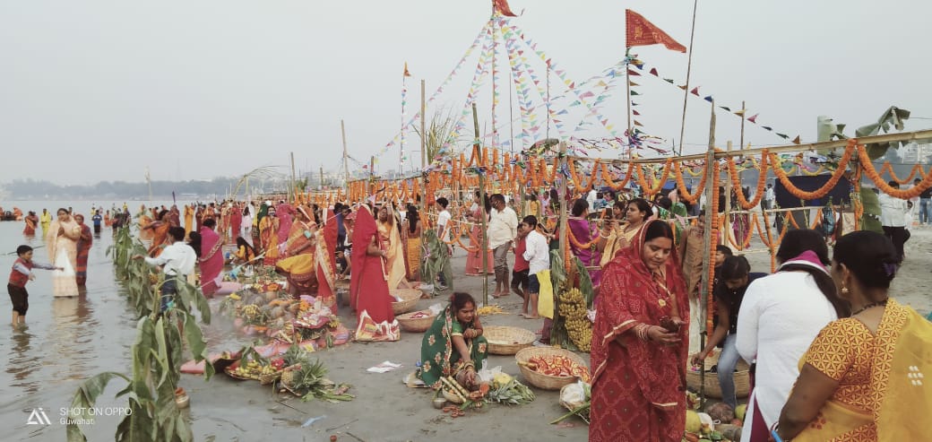 CHHATH PUJA PREPARATION IN GUWAHATI