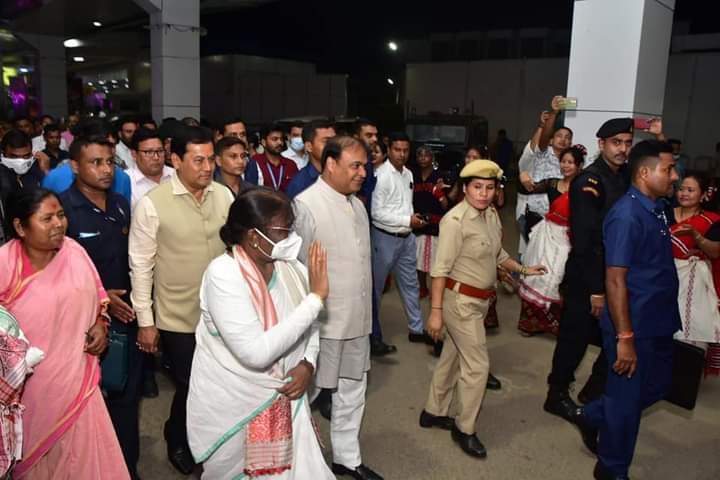 presidential candidate draupadi murmu present in guwahati