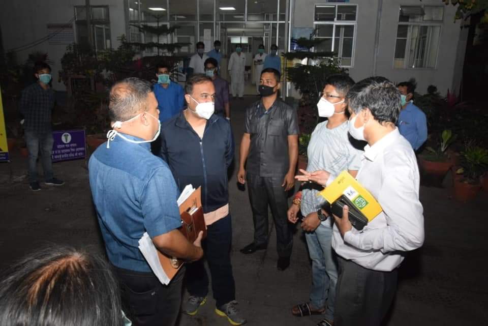 ate in the night on Wednesday, after Sonapur Civil Hospital, himanta biswa sharma visited Mahendra Mohan Choudhury Hospital Guwahati