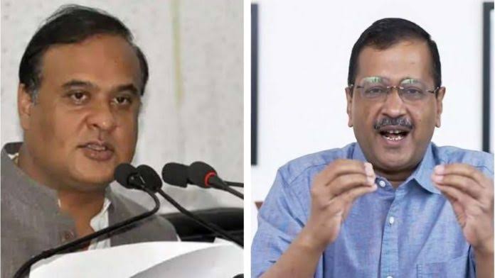 Tweet battle of CM Himanta and  Kejriwal