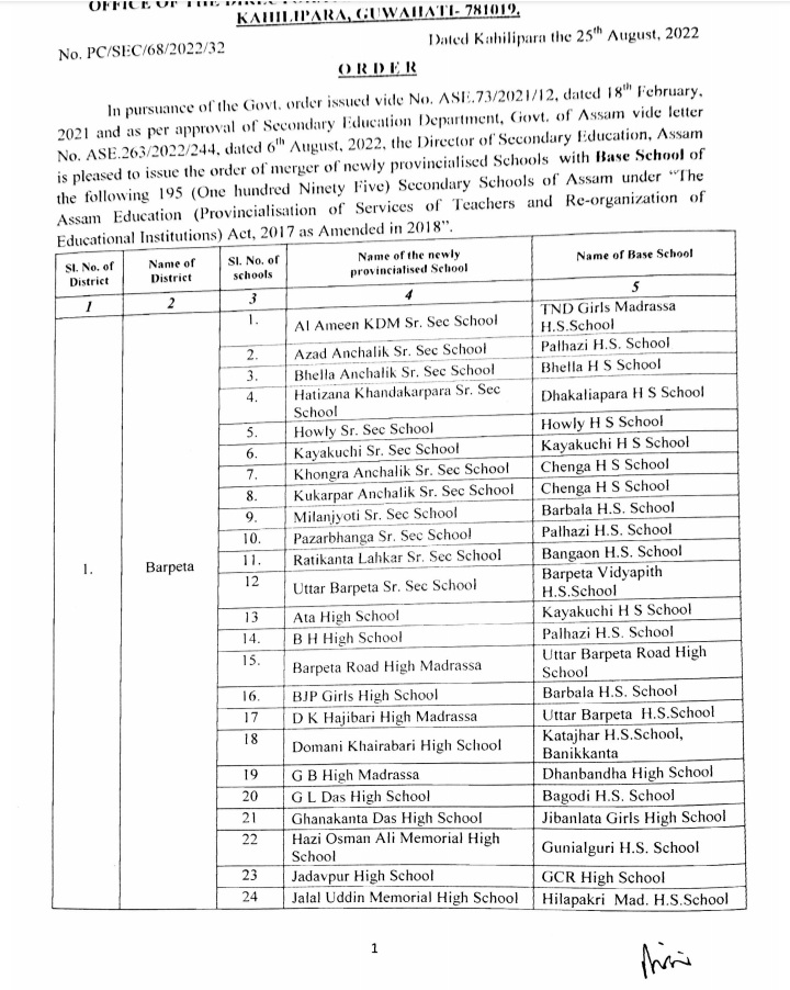 195 schools in 21 districts should be merged with other schools