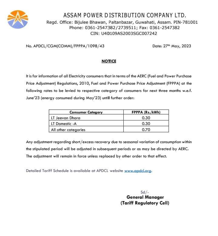 APDCL hikes power tariff