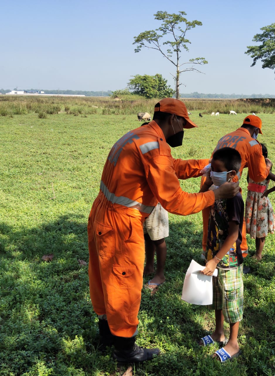 covid-19 awareness program ndrf at guwahati