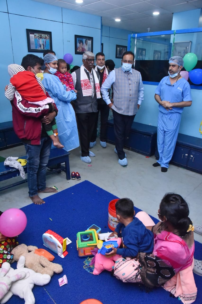 Health Minister Keshab Mahanta Visit Guwahati Cleft Surgery Mission at Mahendra Mohan Choudhury Hospital