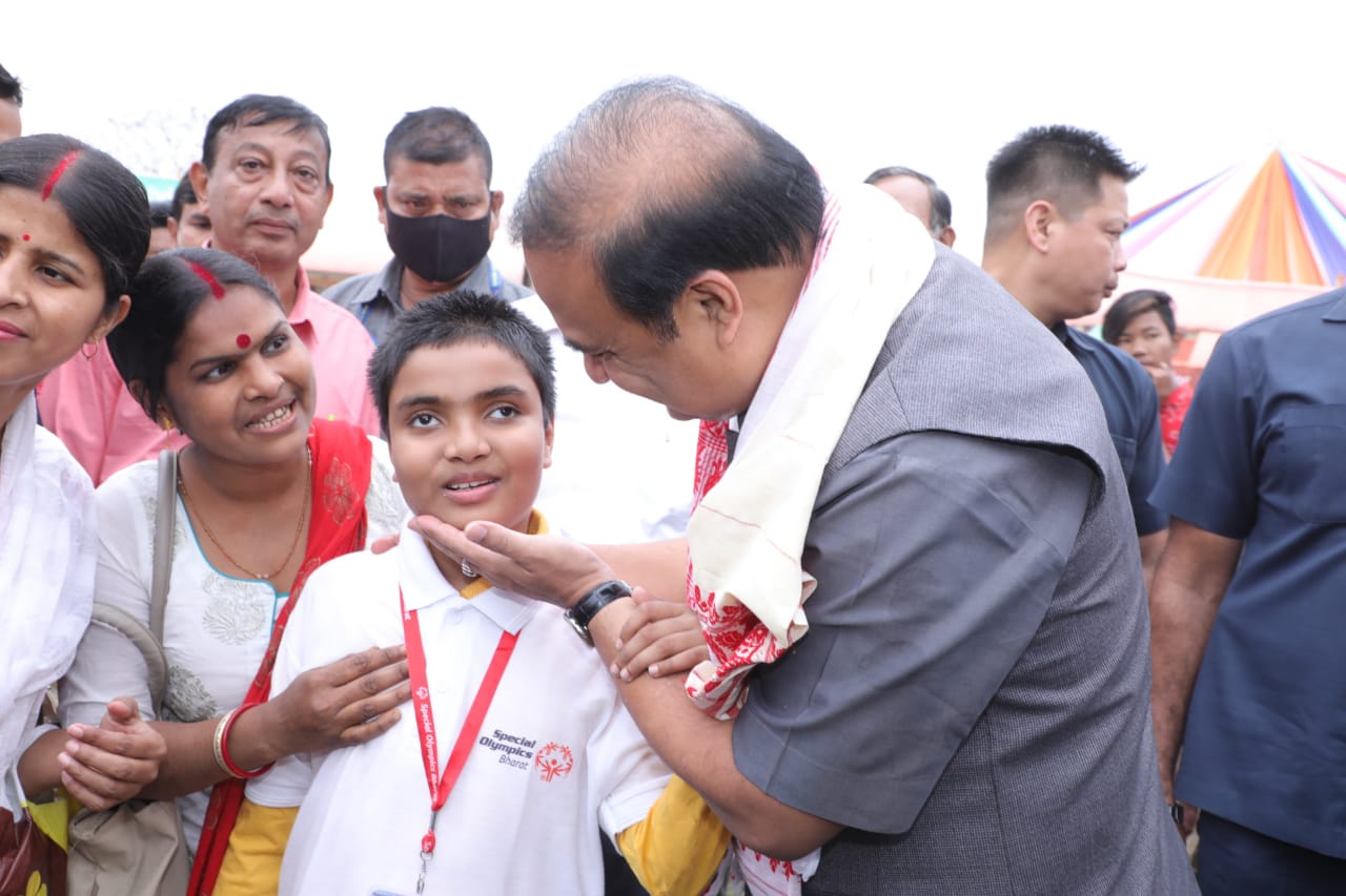 CM at Health fitness camp for specially abled athletes in Sarusajai