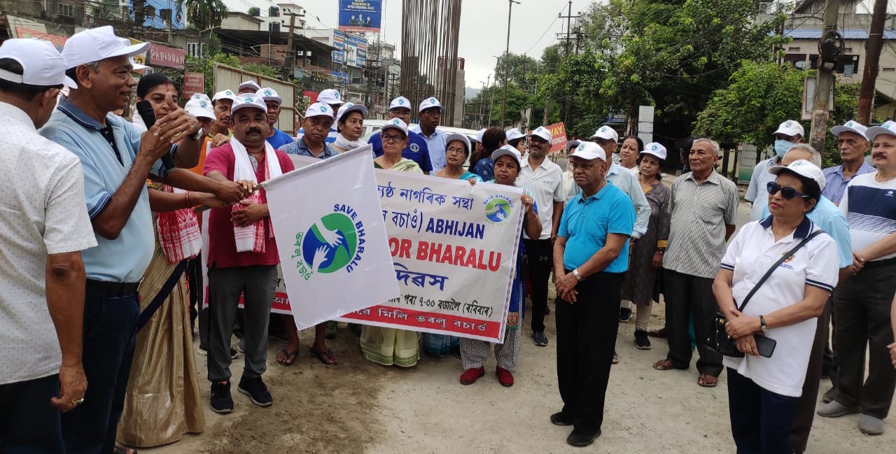 foot march in guwahati by save bharlu