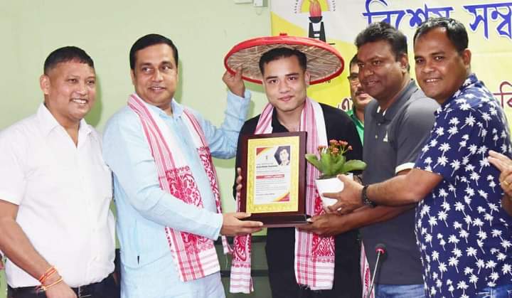 Assam Olympic Association felicitated four international players