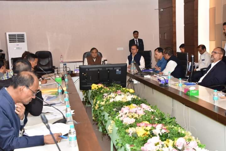 Assam CM Review meeting With Government officials