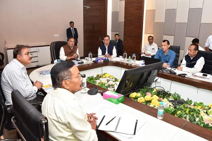 Assam CM Review meeting With Government officials