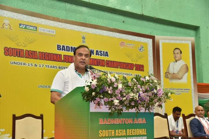 cm at closing ceremony of badminton competition