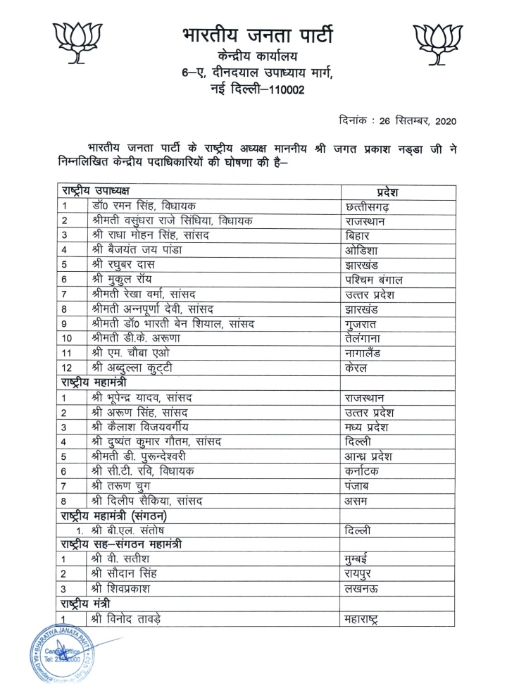 mp dilip saikia appointed as national general sectary of  bjp