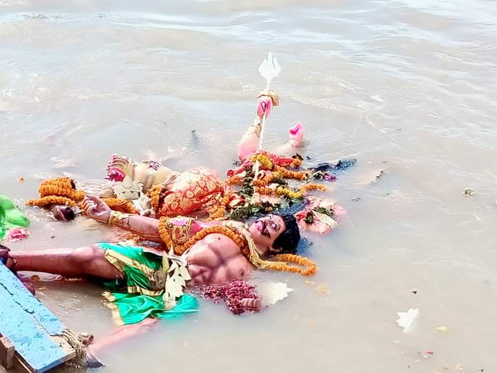 Durga Idol immersion in Assam