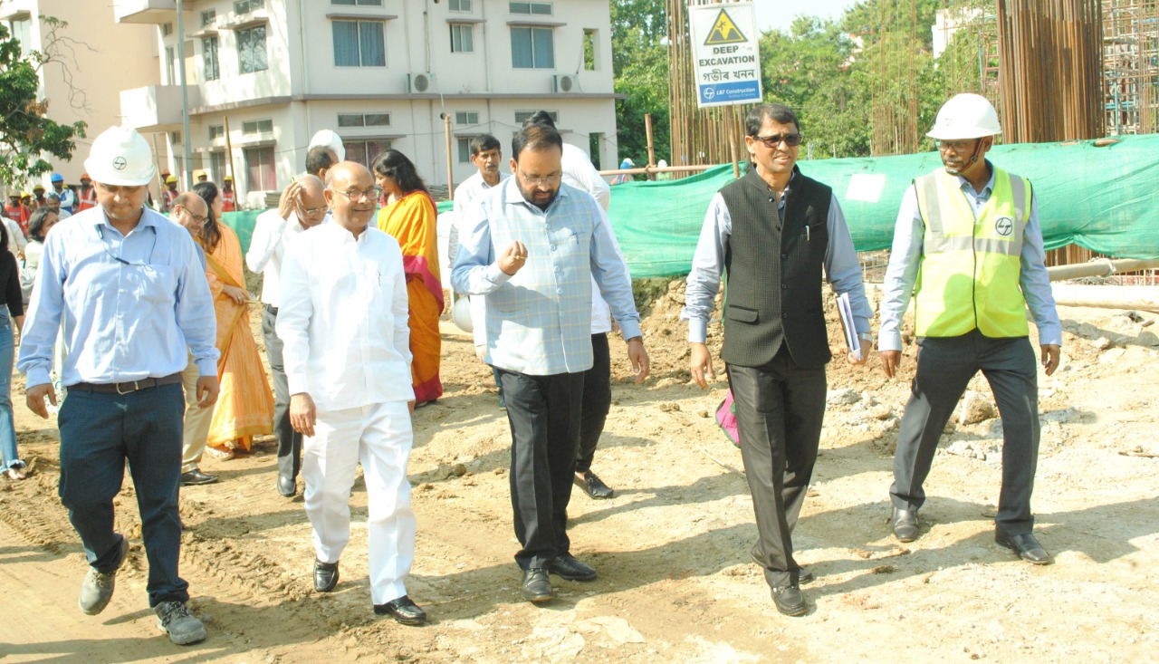 Investor Radhakrishnan Damani visited construction of 2nd medical college in Guwahati