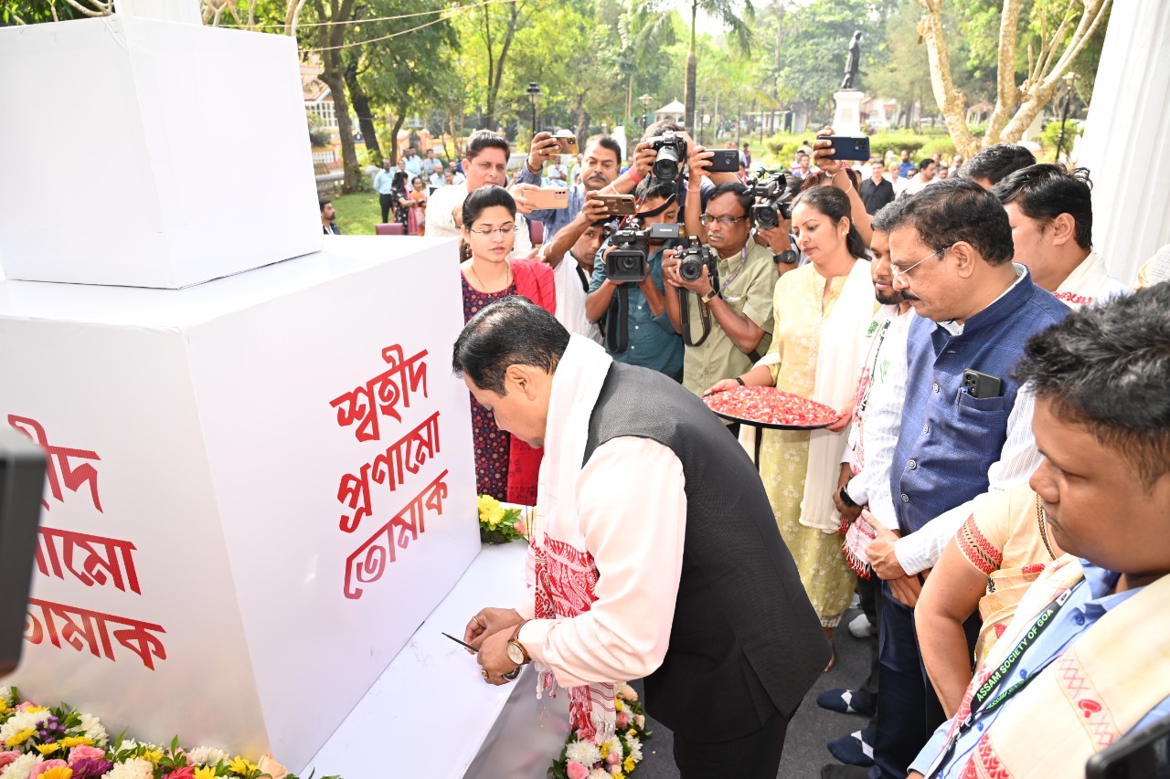 গোৱাত অসম আন্দোলনৰ শ্বহীদক স্মৰণ কেন্দ্ৰীয় মন্ত্ৰী সৰ্বানন্দ সোণোৱালৰ