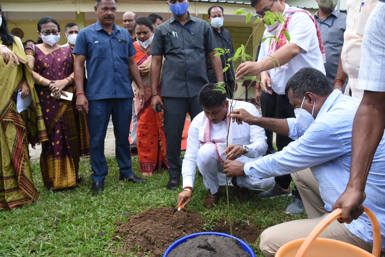 Minister Piyush Hazarika launches sapling plantation programme of water resources department