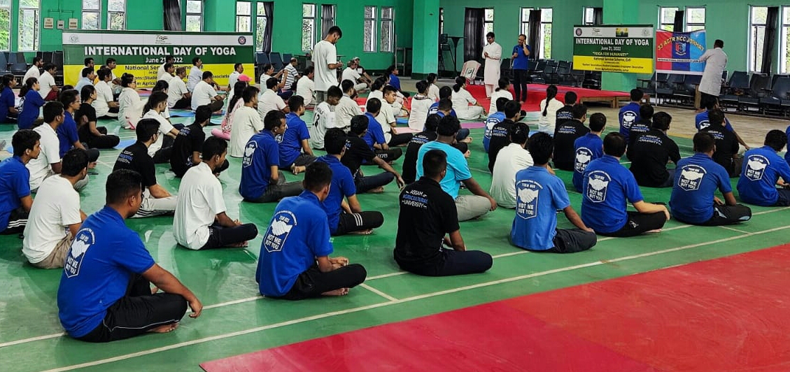 aau concludes week long yoga day programme