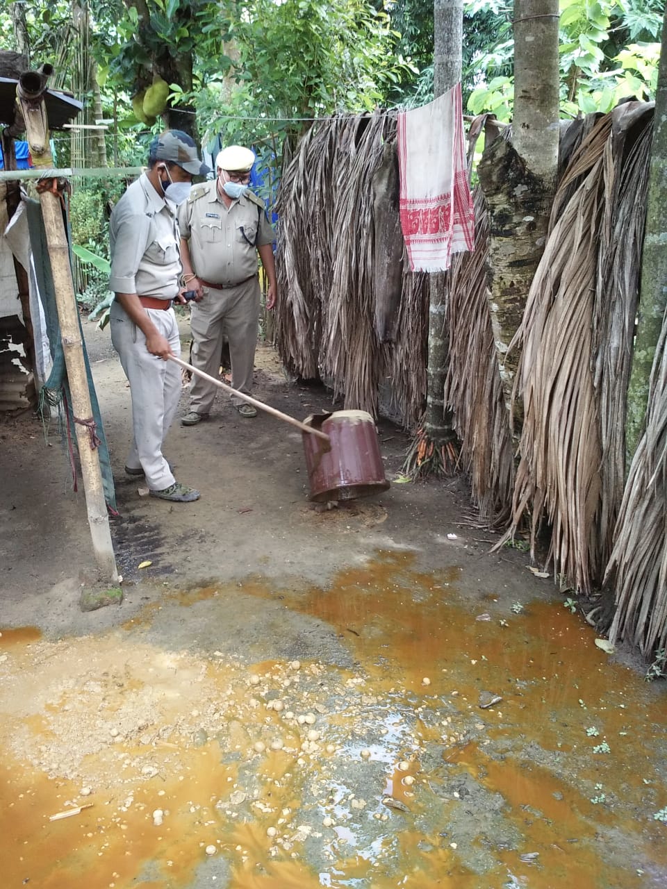 Illegal liquor destroyed at Jorhat