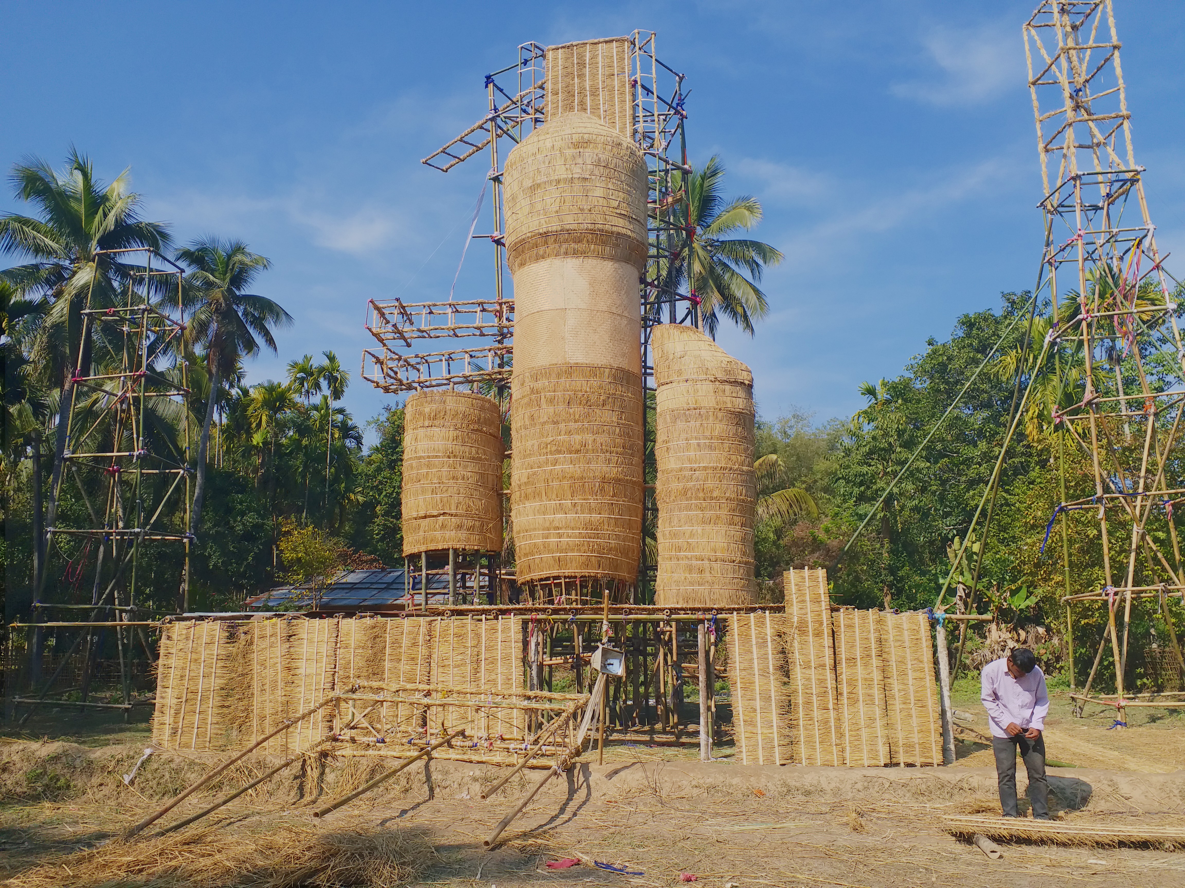 magh bihu prepration by villegers