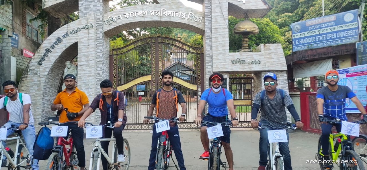 Corona awareness cycle rally by assamese actor