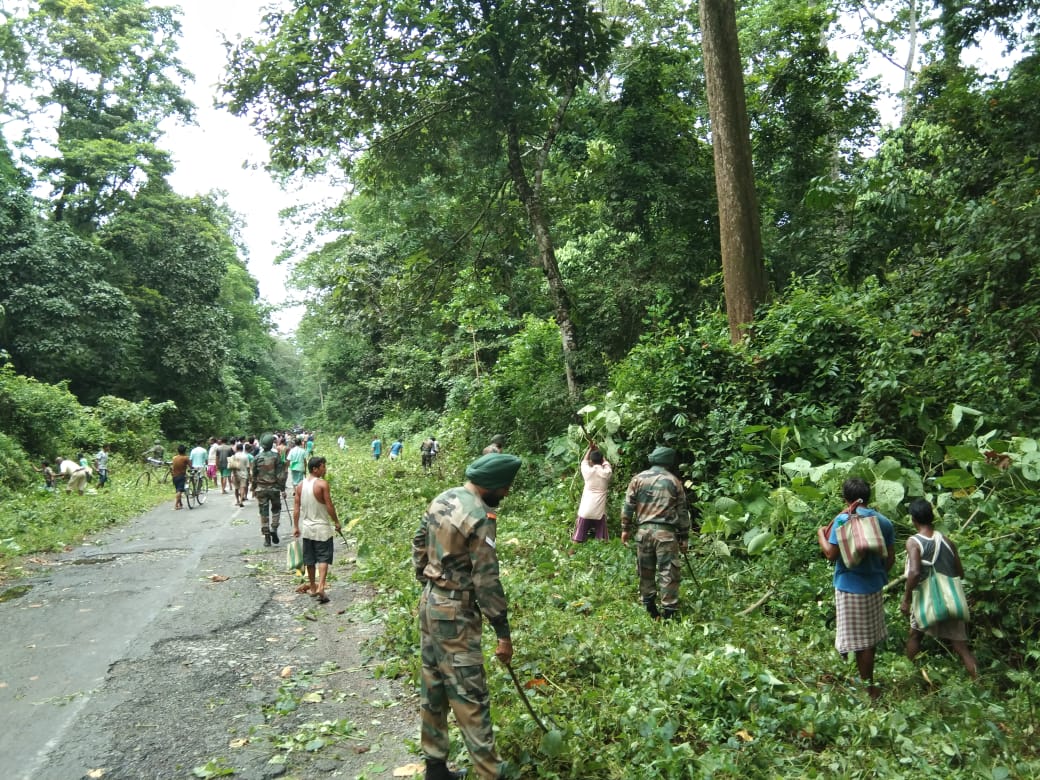 Indian army maintained road at Kokrajhar