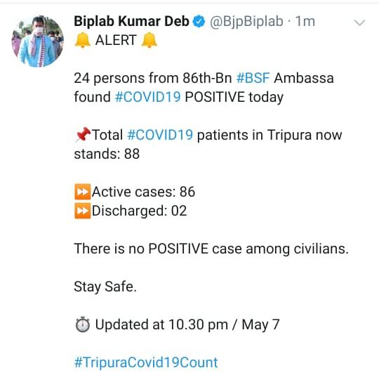 TRIPURA COVID 19 UPDATE