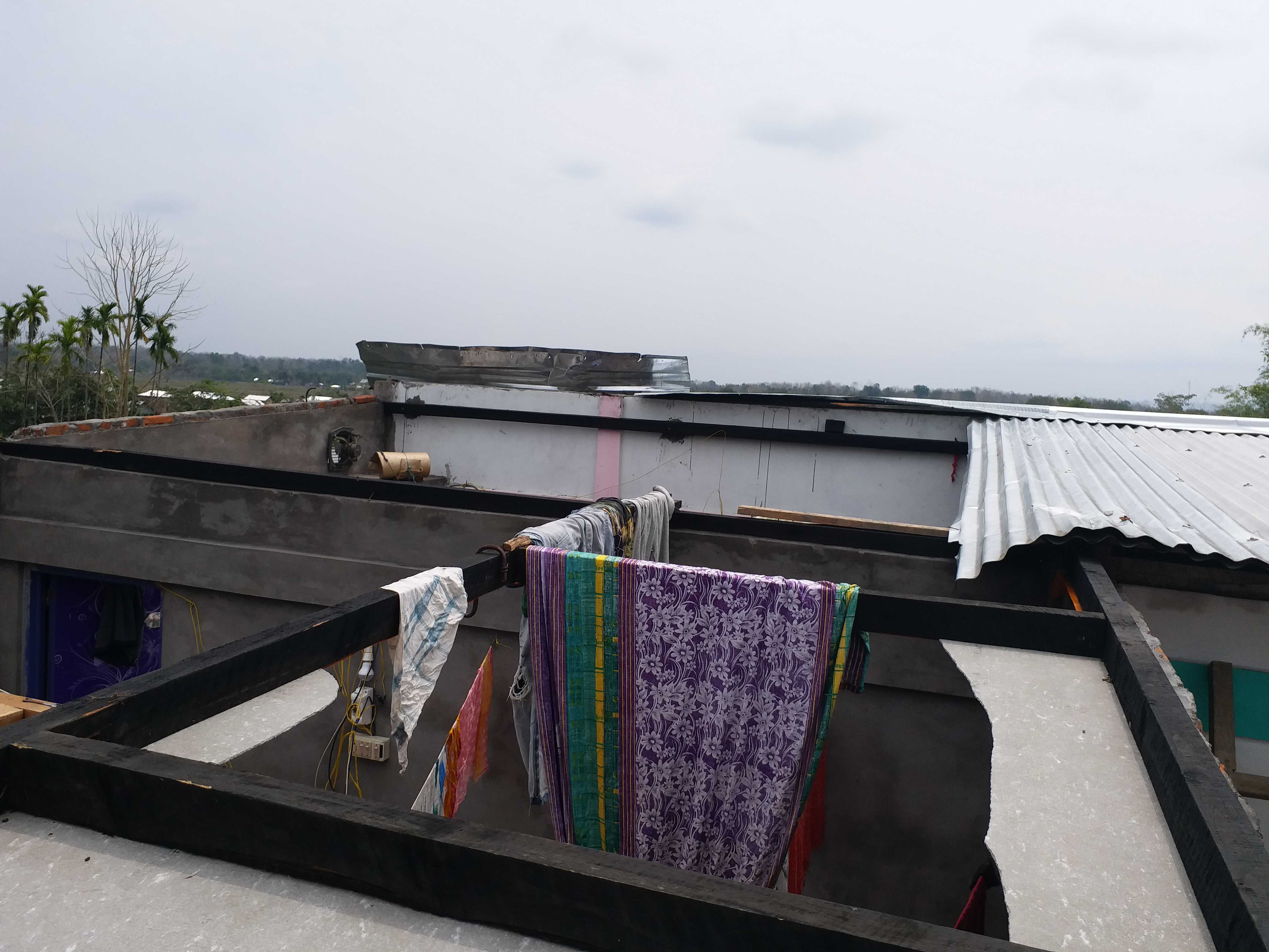 CYCLONE DESTROYED SEVERAL HOUSES