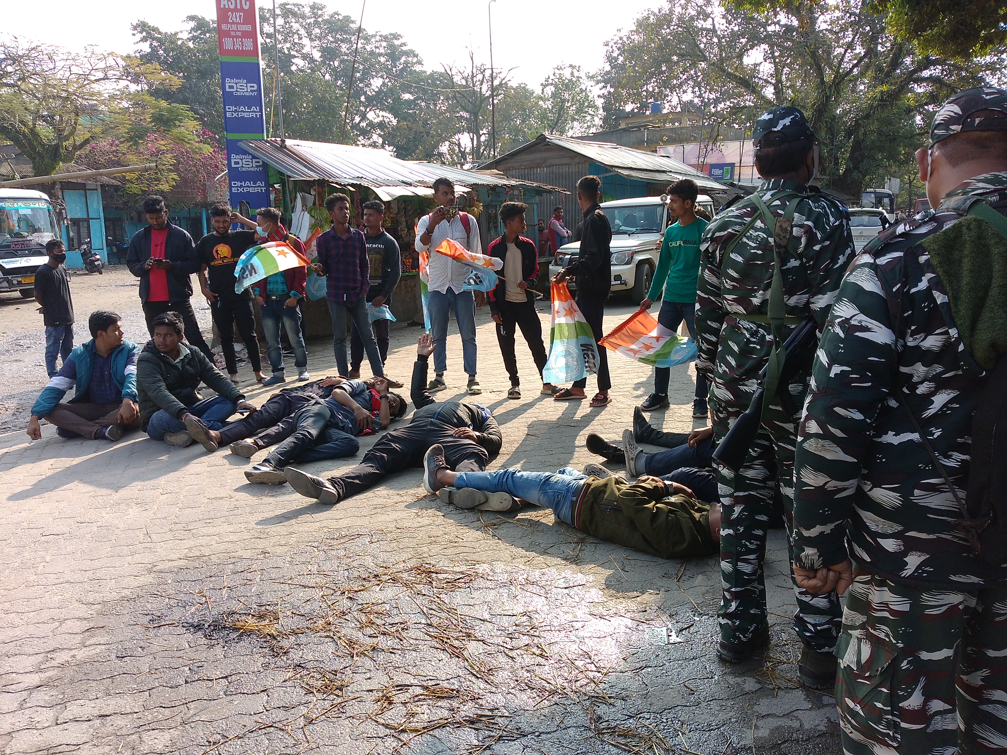 NSUI protest in lakhimpur