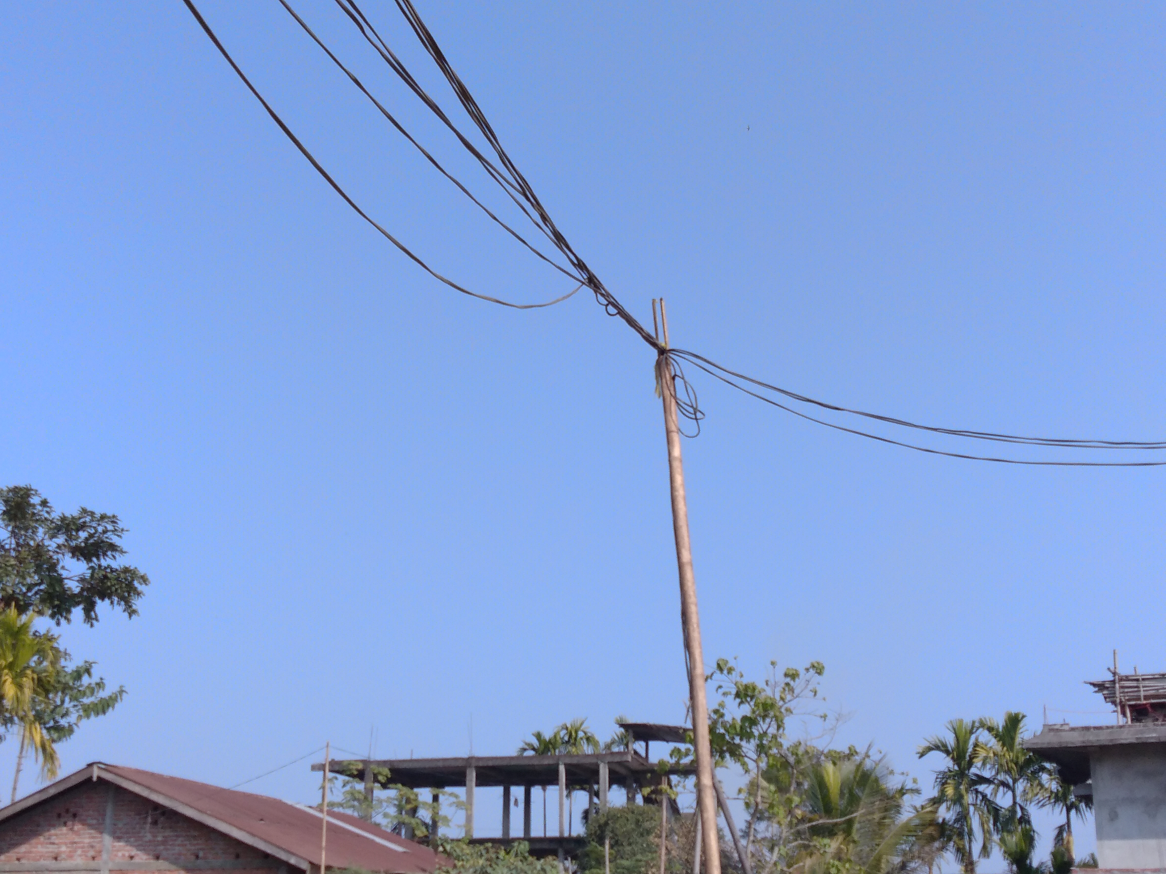 Dangerous electrical connection in Lakhimpur
