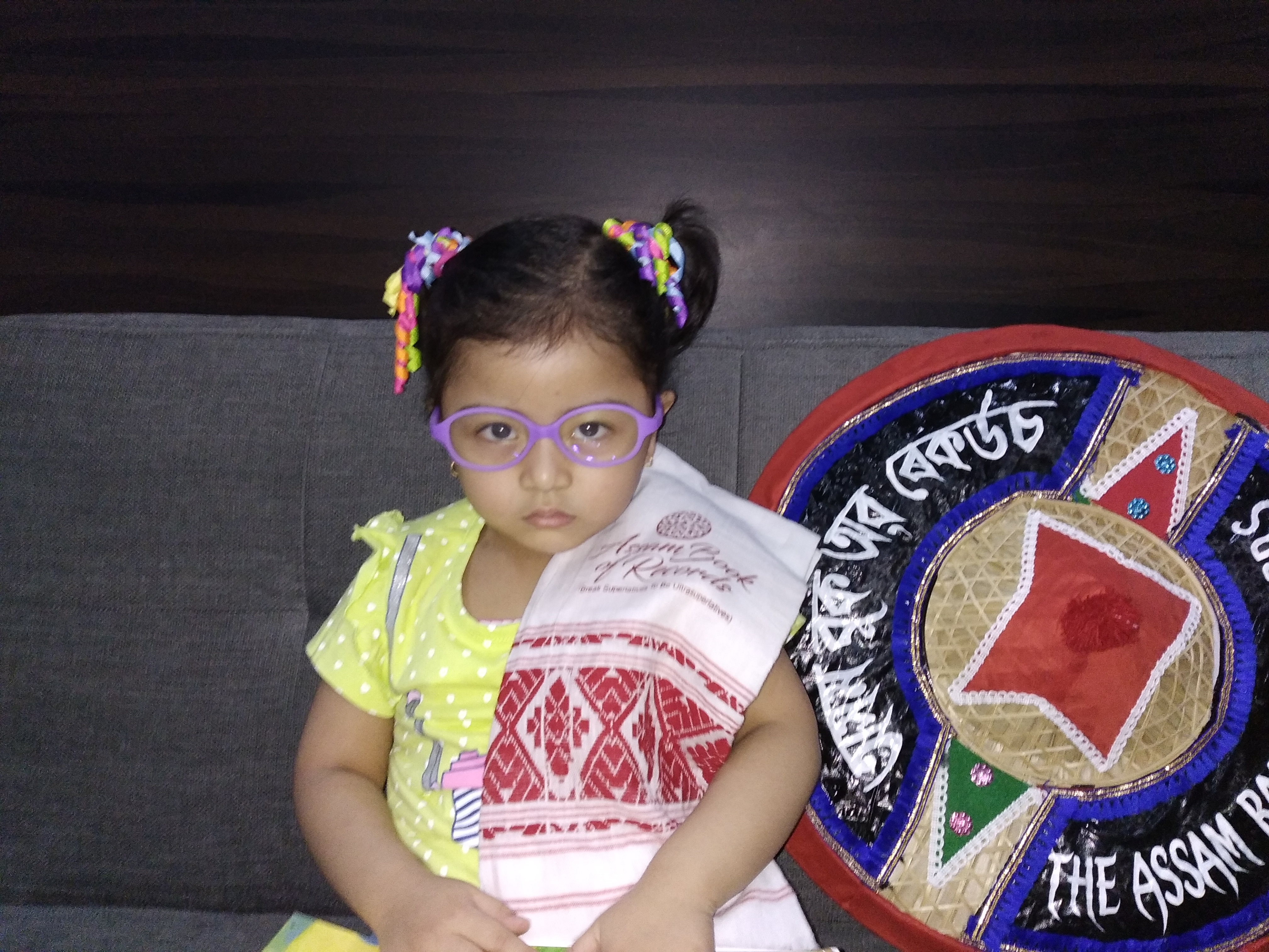 Three years girl of Assam gets into the Assam Book of Records