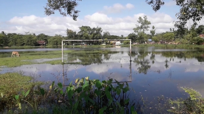 Three Month school field under water in Morigaon