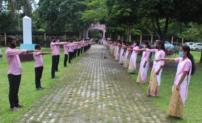 ক'ৰণা প্ৰতিৰোধৰ বাবে শিক্ষক ছাত্ৰ ছাত্ৰীৰ শপত বাক্য পাঠ