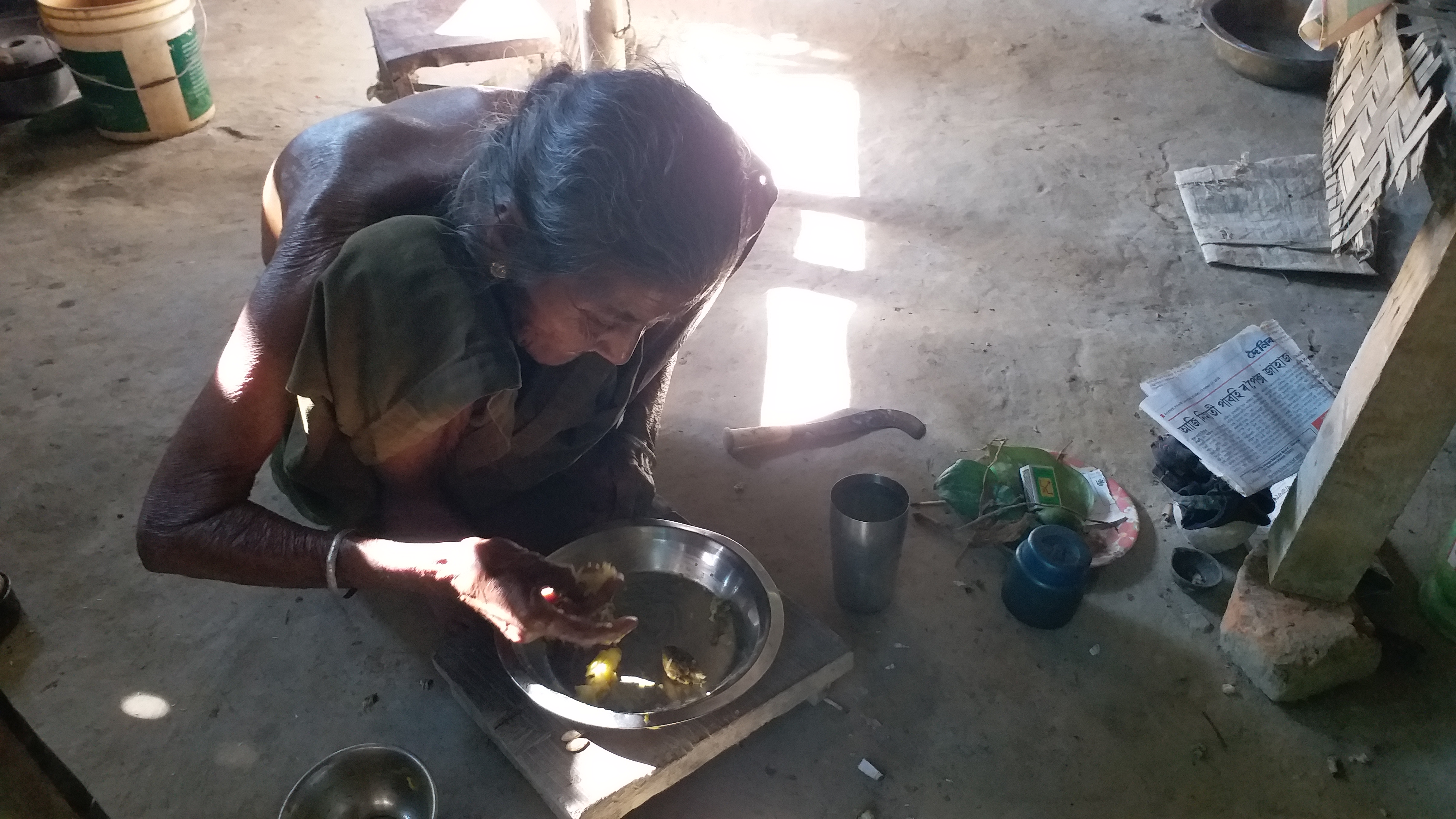 An old woman has spent her days in poor home in Morigaon