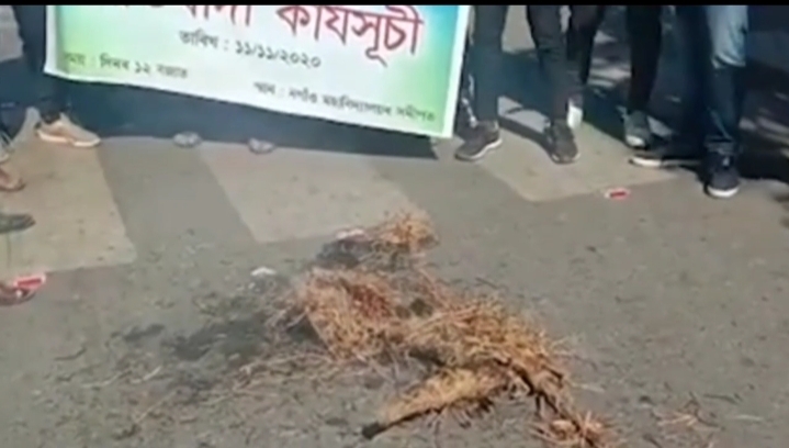 NSUI protest at nagaon